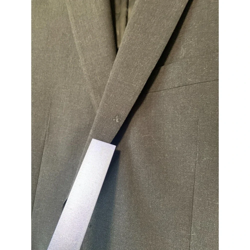 Eddie Bauer Vtg Blazer Mens 42 Regular Two-Button Charcoal Grey Business Flaw